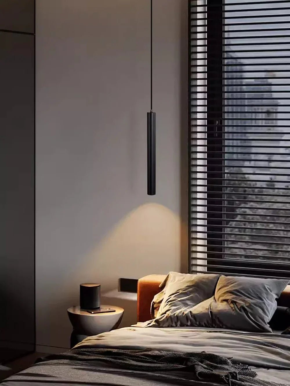 Nordic Black Double Cylinder Pendant Light - Decorbites