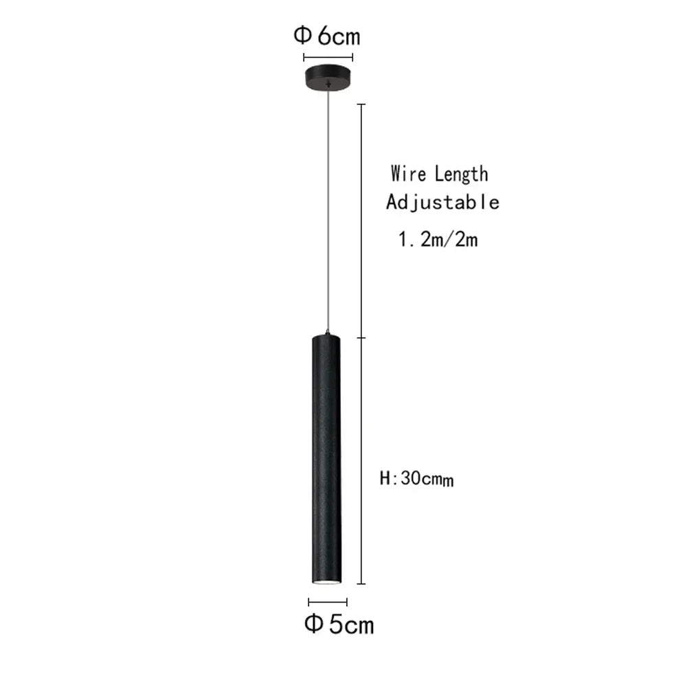 Nordic Black Double Cylinder Pendant Light - Decorbites