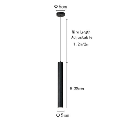 Nordic Black Double Cylinder Pendant Light - Decorbites