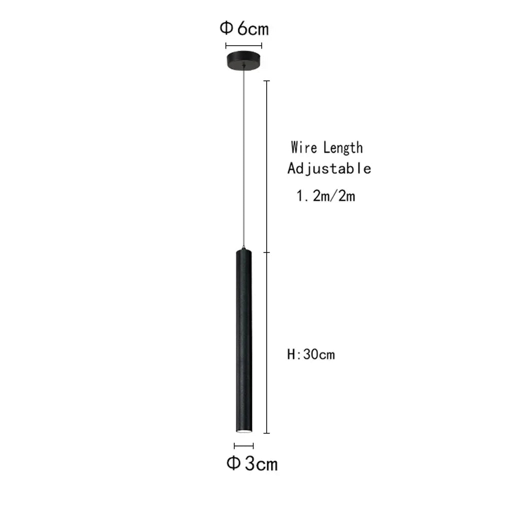 Nordic Black Double Cylinder Pendant Light - Decorbites