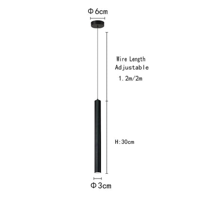 Nordic Black Double Cylinder Pendant Light - Decorbites