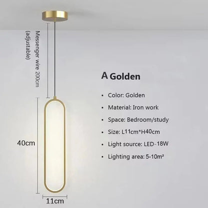 Nordic Black LED Pendant Light in Minimalist Aluminum - Decorbites