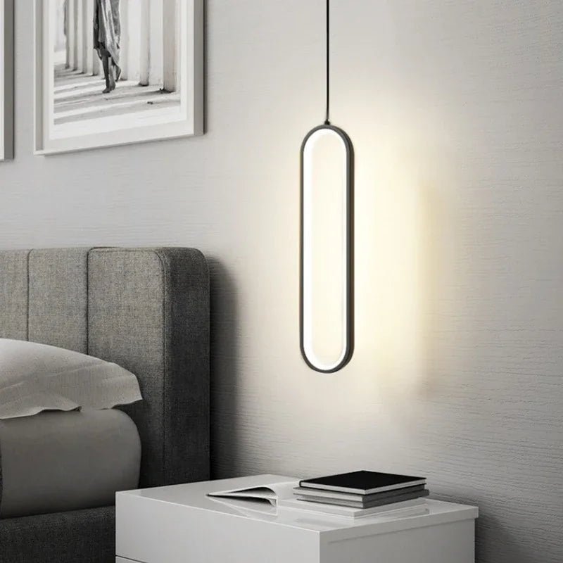 Nordic Black LED Pendant Light in Minimalist Aluminum - Decorbites