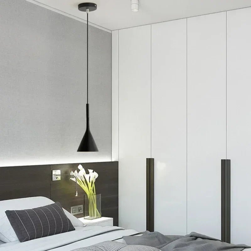 Nordic Black Metal Pendant Light With E27 Socket - Decorbites