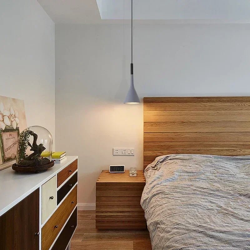 Nordic Black Metal Pendant Light With E27 Socket - Decorbites