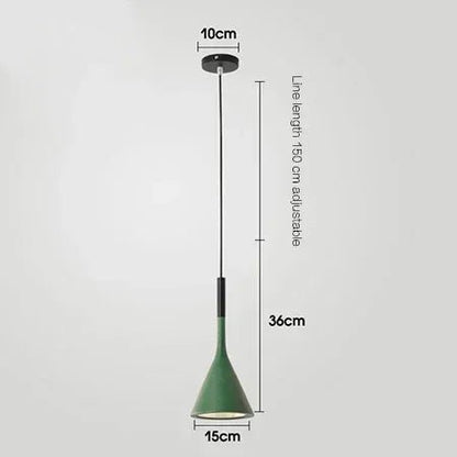 Nordic Black Metal Pendant Light With E27 Socket - Decorbites