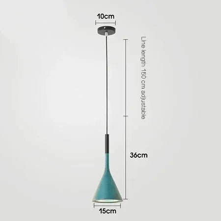 Nordic Black Metal Pendant Light With E27 Socket - Decorbites