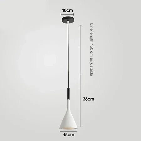 Nordic Black Metal Pendant Light With E27 Socket - Decorbites