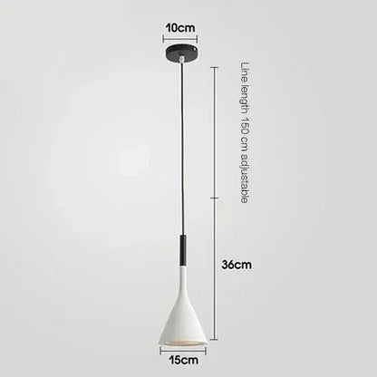 Nordic Black Metal Pendant Light With E27 Socket - Decorbites