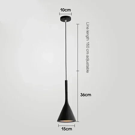 Nordic Black Metal Pendant Light With E27 Socket - Decorbites