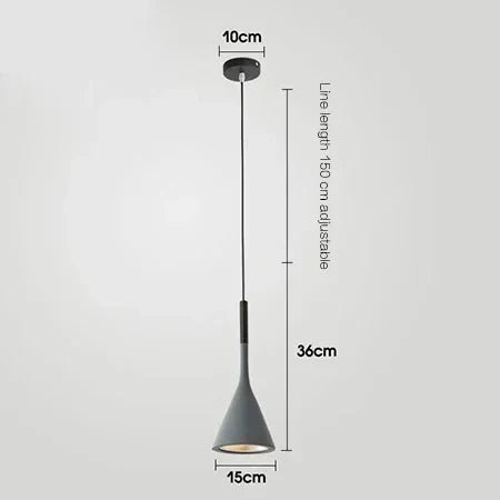 Nordic Black Metal Pendant Light With E27 Socket - Decorbites