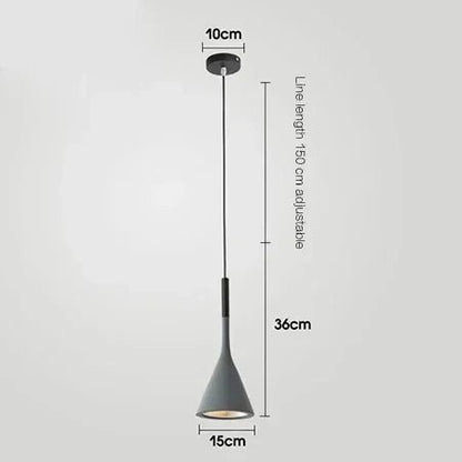 Nordic Black Metal Pendant Light With E27 Socket - Decorbites