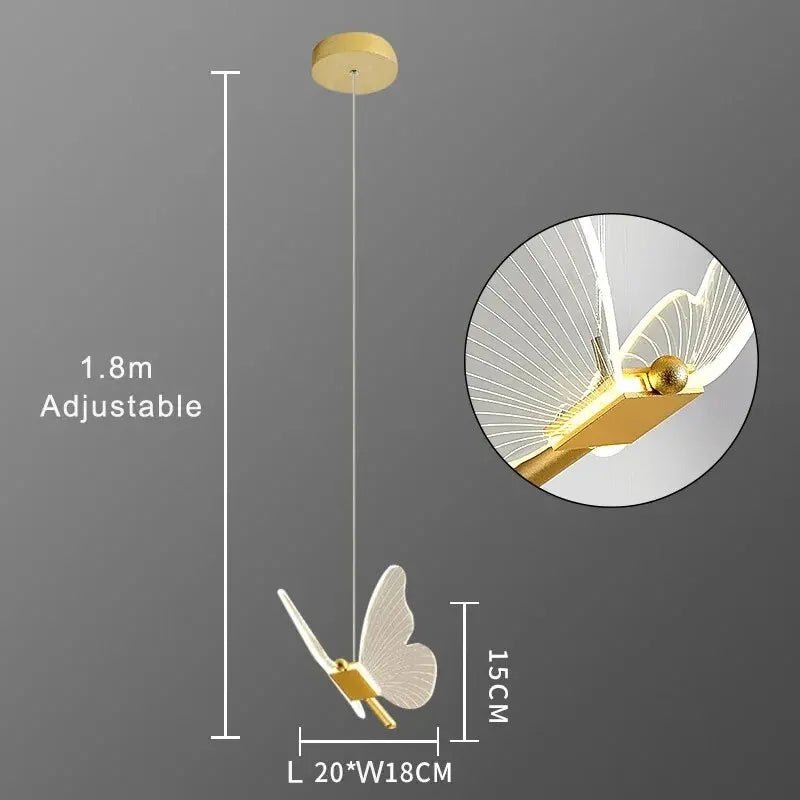 Nordic Butterfly Metal Pendant Light - Decorbites