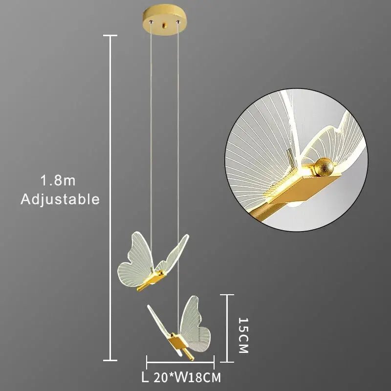 Nordic Butterfly Metal Pendant Light - Decorbites