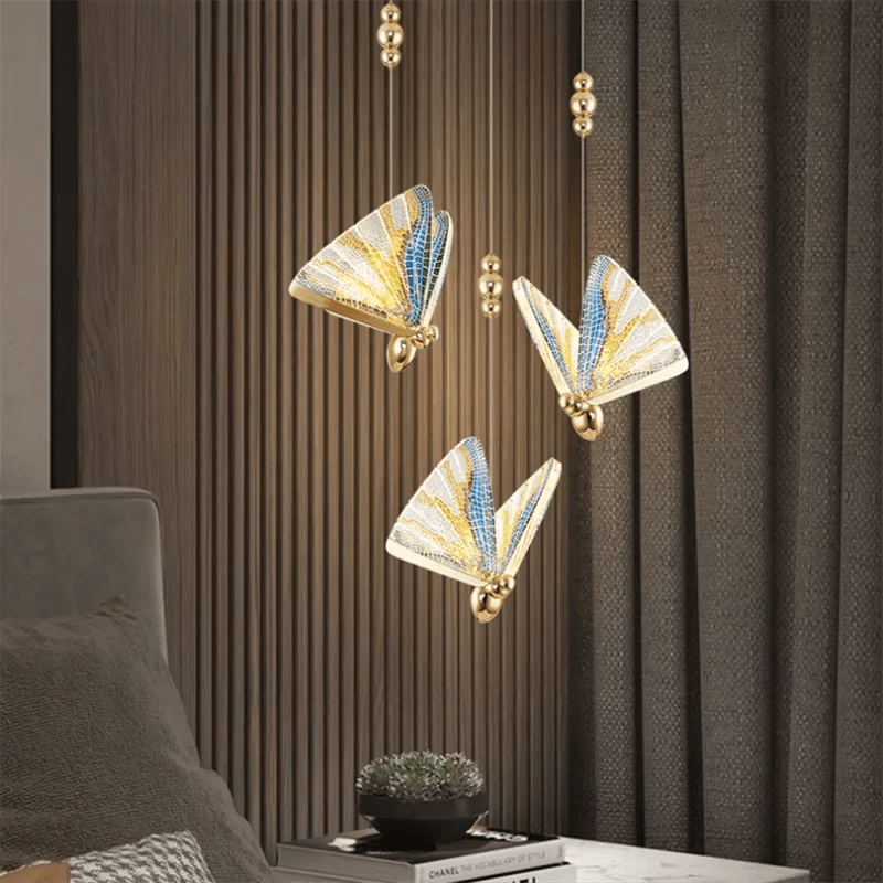 Nordic Butterfly Pendant Light With Iron And Acrylic - Decorbites