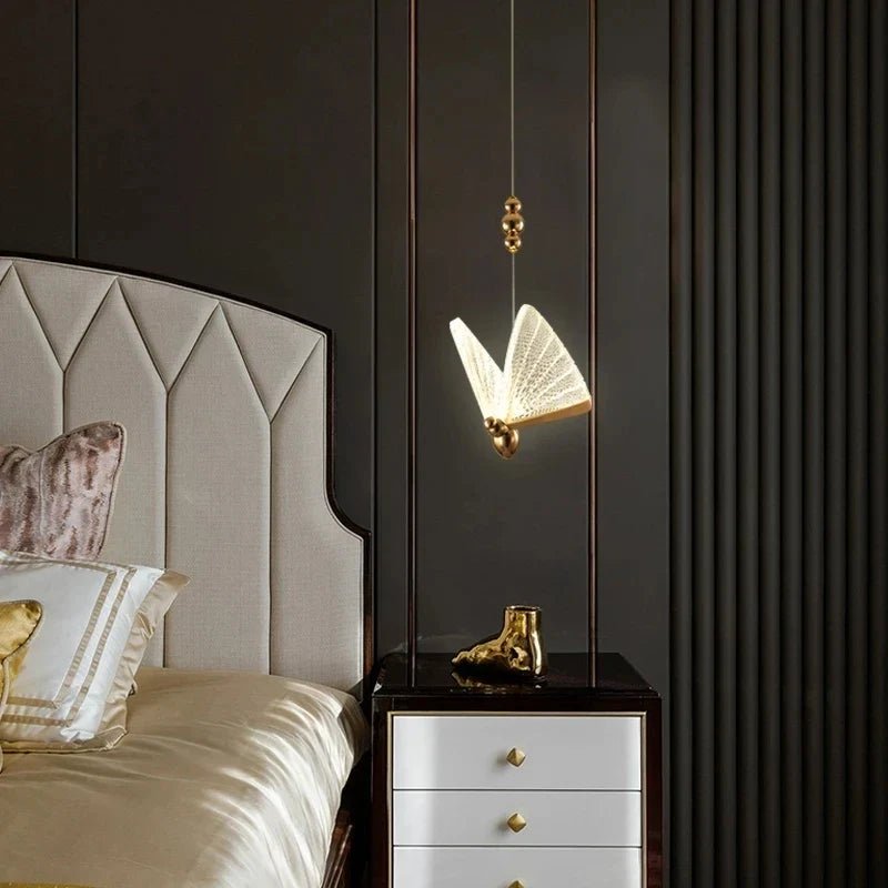 Nordic Butterfly Pendant Light With Iron And Acrylic - Decorbites