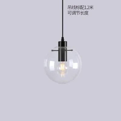 Nordic Clear Glass Globe Pendant Light - Decorbites
