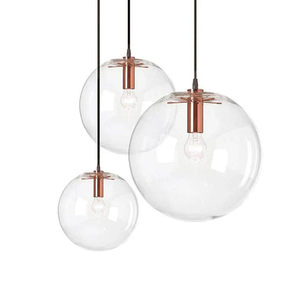 Nordic Clear Glass Globe Pendant Light - Decorbites