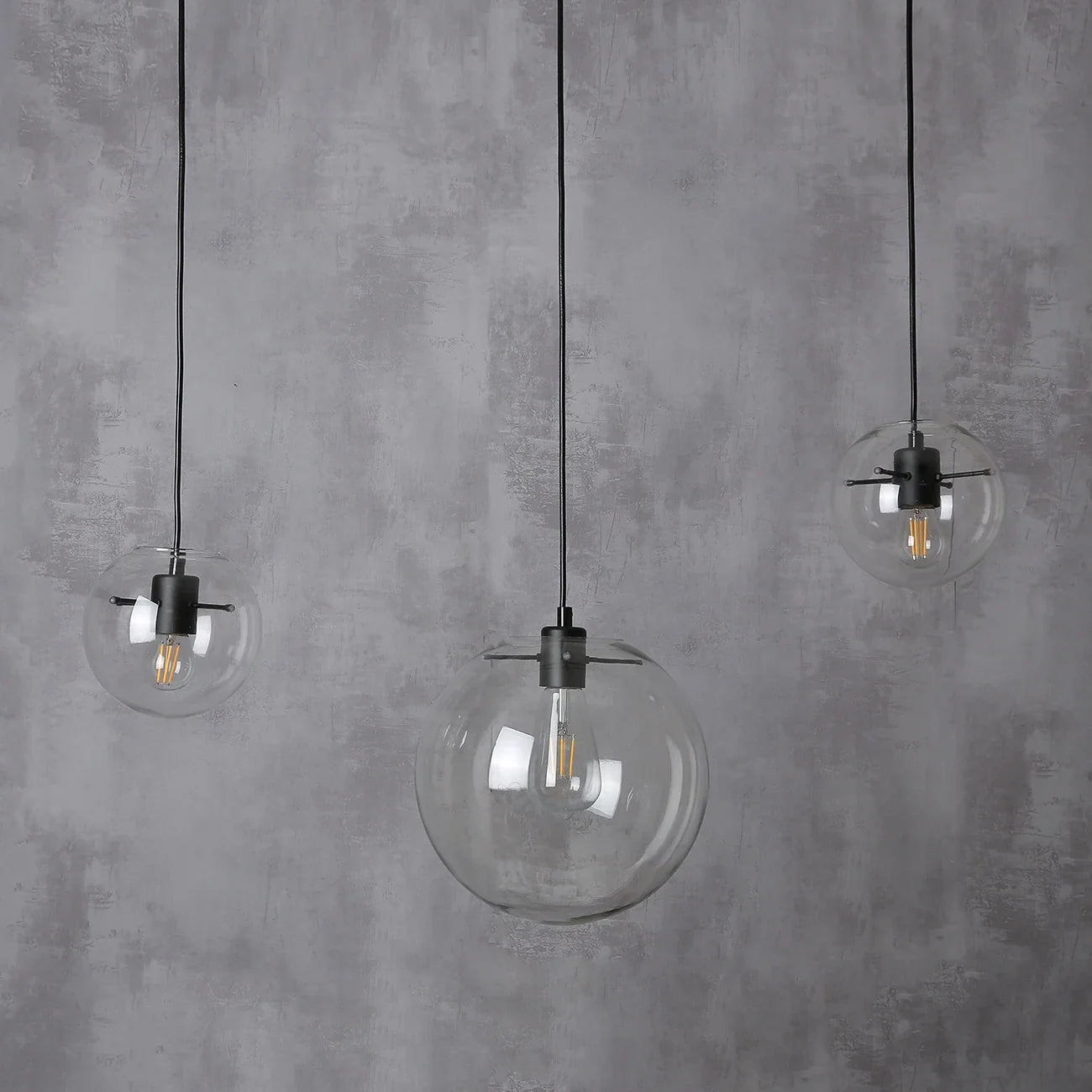 Nordic Clear Glass Globe Pendant Light - Decorbites