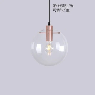 Nordic Clear Glass Globe Pendant Light - Decorbites