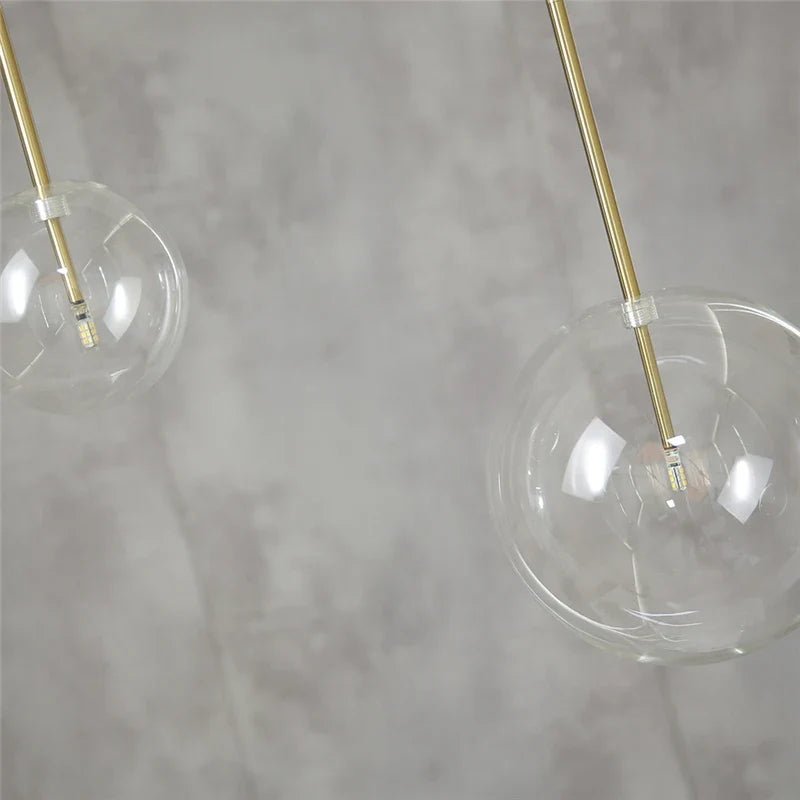 Nordic Clear Glass Globe Pendant Light in Chrome - Decorbites