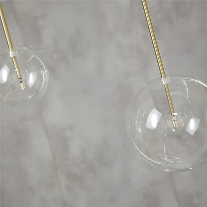 Nordic Clear Glass Globe Pendant Light in Chrome - Decorbites