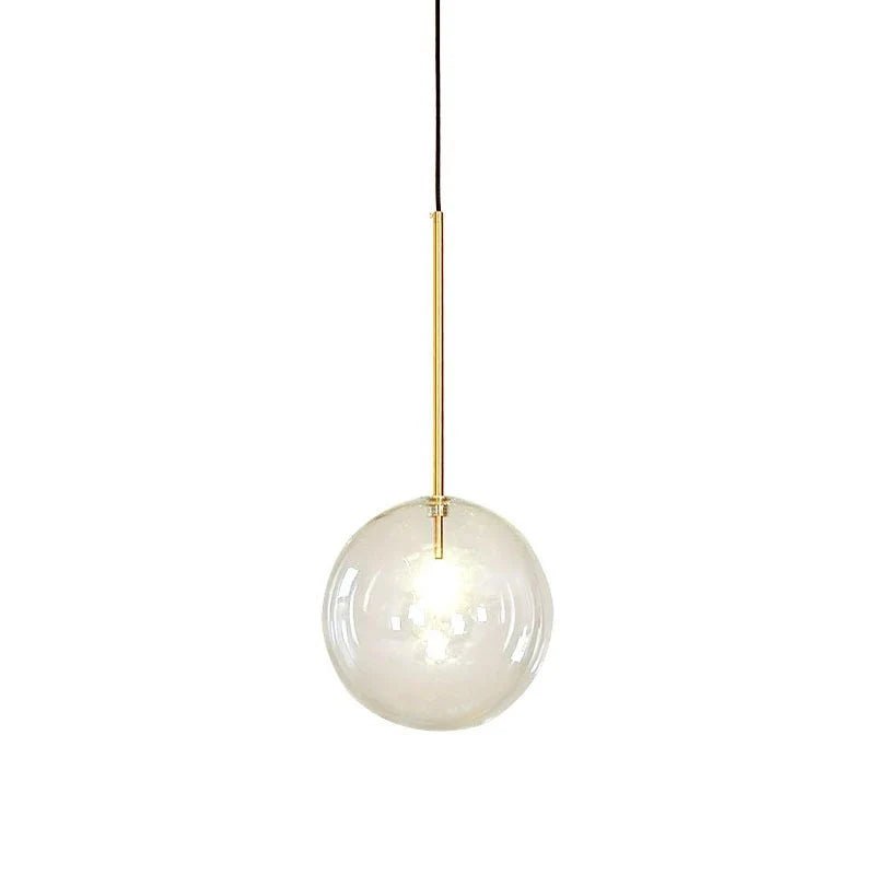 Nordic Clear Glass Globe Pendant Light in Chrome - Decorbites