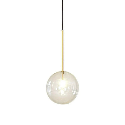 Nordic Clear Glass Globe Pendant Light in Chrome - Decorbites