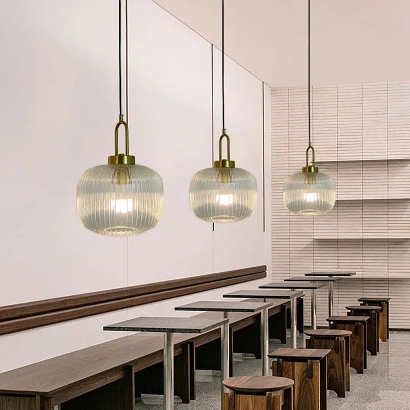 Nordic Clear Glass Pendant Light With Minimalist Shade - Decorbites