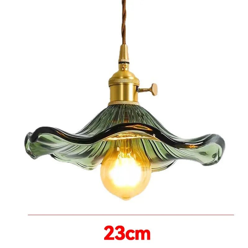 Nordic Colorful Glass Pendant Light With Polished Copper - Decorbites