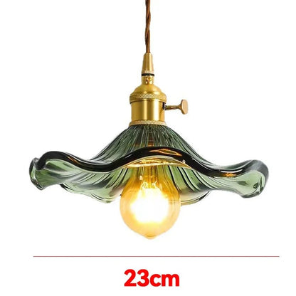 Nordic Colorful Glass Pendant Light With Polished Copper - Decorbites