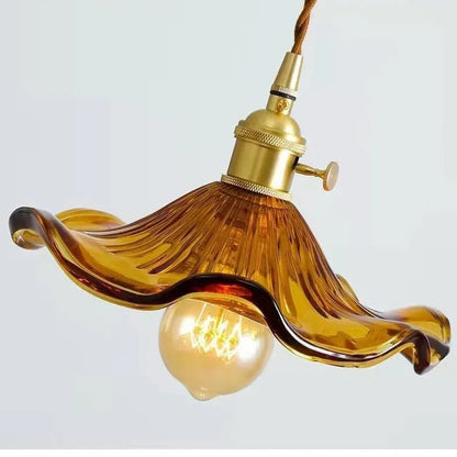 Nordic Colorful Glass Pendant Light With Polished Copper - Decorbites