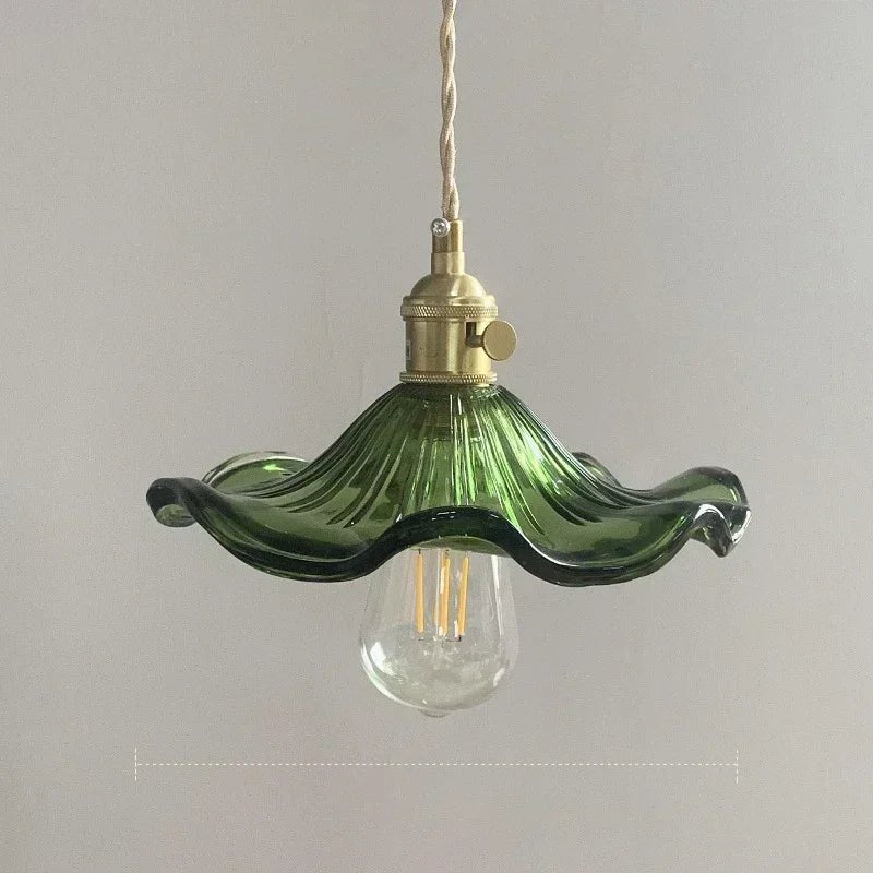 Nordic Colorful Glass Pendant Light With Polished Copper - Decorbites