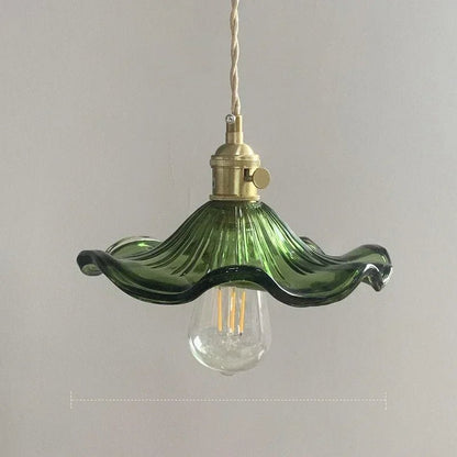 Nordic Colorful Glass Pendant Light With Polished Copper - Decorbites