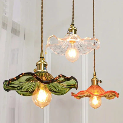 Nordic Colorful Glass Pendant Light With Polished Copper - Decorbites