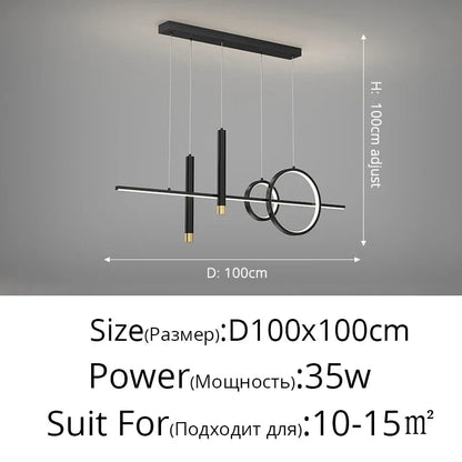 Nordic Contemporary Metal LED Pendant Light - Decorbites