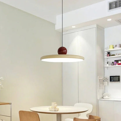 Nordic Cream Flying Saucer Acrylic Pendant Light - Decorbites