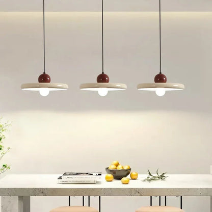 Nordic Cream Flying Saucer Acrylic Pendant Light - Decorbites