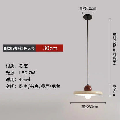 Nordic Cream Flying Saucer Acrylic Pendant Light - Decorbites