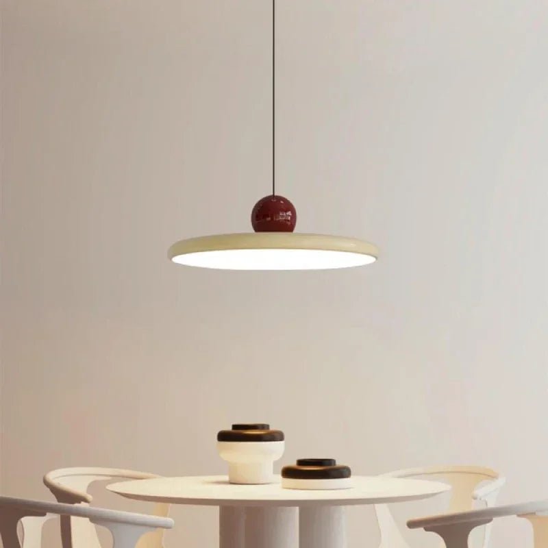 Nordic Cream Flying Saucer Acrylic Pendant Light - Decorbites