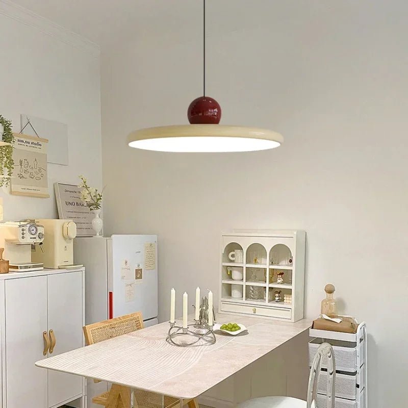 Nordic Cream Flying Saucer Acrylic Pendant Light - Decorbites
