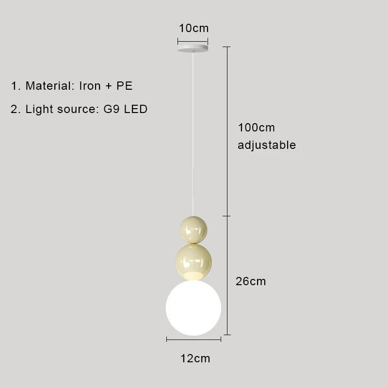 Nordic Cream Metal Pendant Light - Decorbites