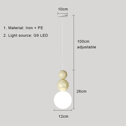 Nordic Cream Metal Pendant Light - Decorbites