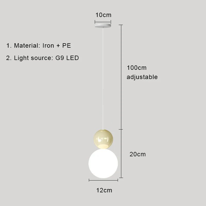 Nordic Cream Metal Pendant Light - Decorbites