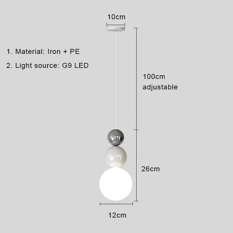 Nordic Cream Metal Pendant Light - Decorbites