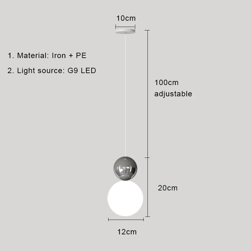 Nordic Cream Metal Pendant Light - Decorbites