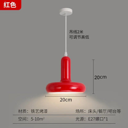 Nordic Cream Mushroom Pendant Light in Painted Aluminum - Decorbites
