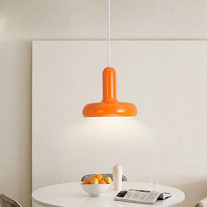 Nordic Cream Mushroom Pendant Light in Painted Aluminum - Decorbites