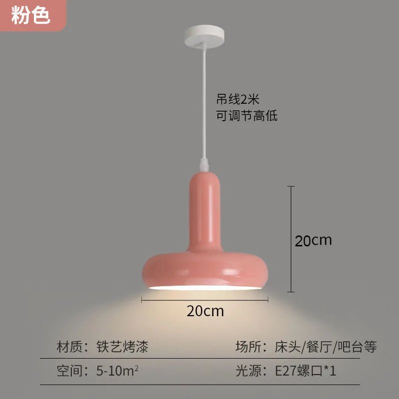 Nordic Cream Mushroom Pendant Light in Painted Aluminum - Decorbites
