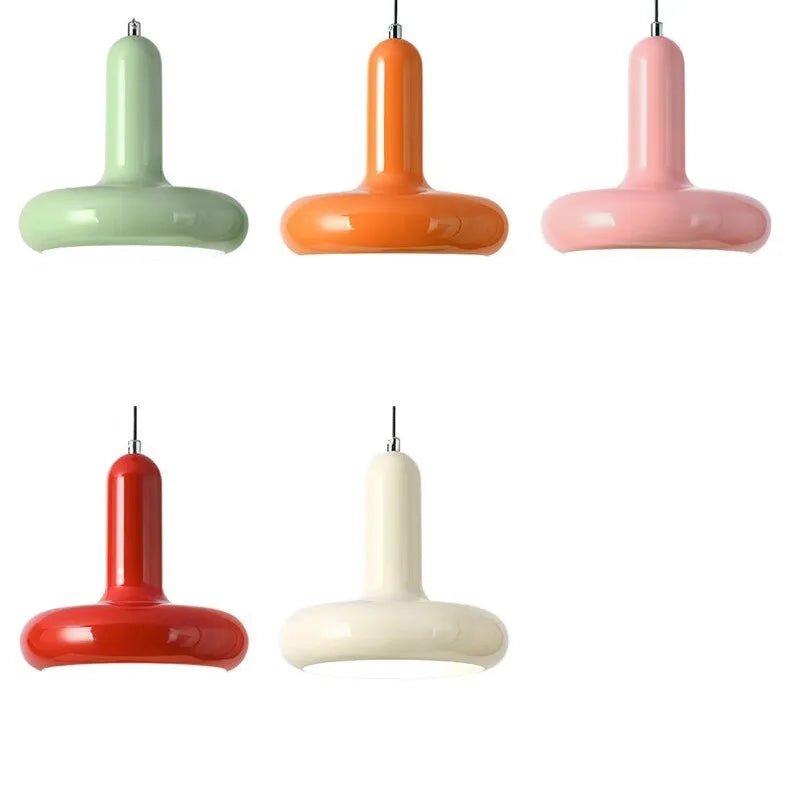 Nordic Cream Mushroom Pendant Light in Painted Aluminum - Decorbites